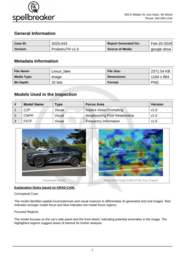 Fake Image Analysis - Sample Report
